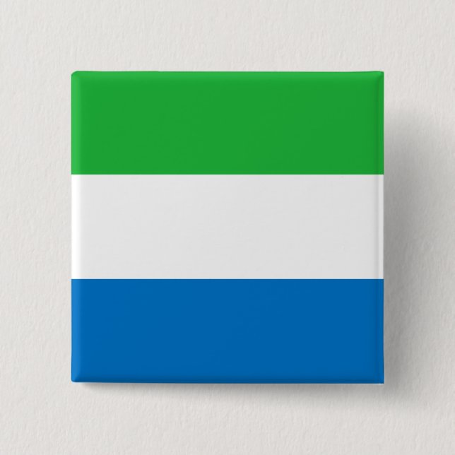 Badge Carré 5 Cm Drapeau Sierra Leone (Devant)