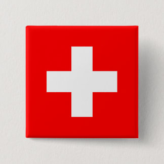 Badge Carré 5 Cm Drapeau Suisse