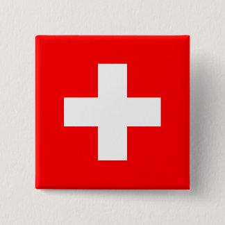 Badge Carré 5 Cm Drapeau Suisse