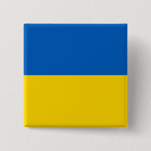 Badge Carré 5 Cm Drapeau ukrainien