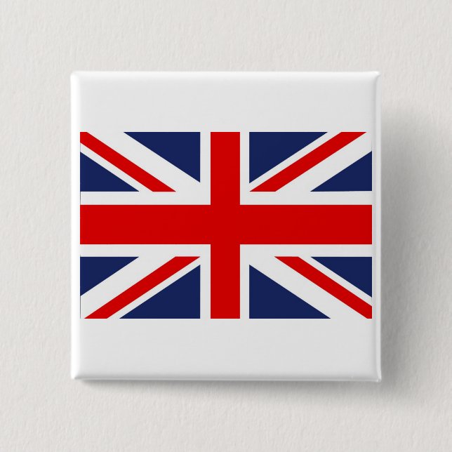 Badge Carré 5 Cm Drapeau Union Jack - Royaume-Uni (Devant)