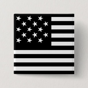 Badge Carré 5 Cm Drapeau US 15 Étoiles