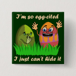 Badge Carré 5 Cm Drôle mignon OEufs de Pâques Dessin