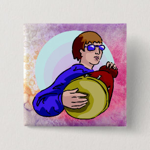 Badge Carré 5 Cm Drumer boy