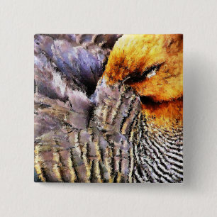 BADGE CARRÉ 5 CM DUCK