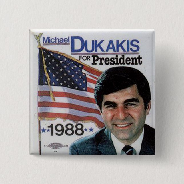 Badge Carré 5 Cm Dukakis - bouton (Devant)