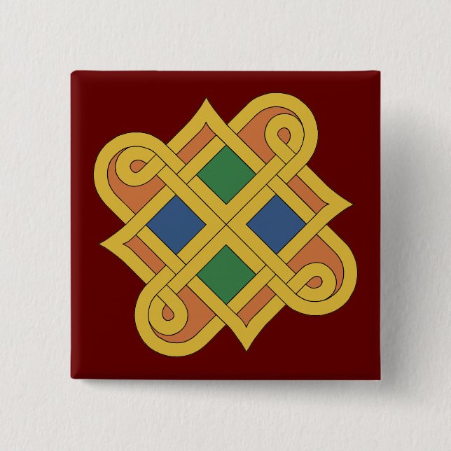 Badge Carré 5 Cm Durrow Knotwork 2016 (Devant)