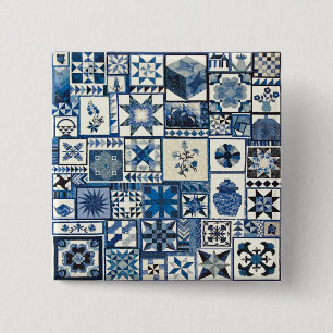 Badge Carré 5 Cm Dutch Delft