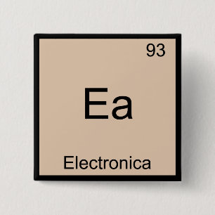 Badge Carré 5 Cm Ea - Electronica Funny Chimie Symbole T