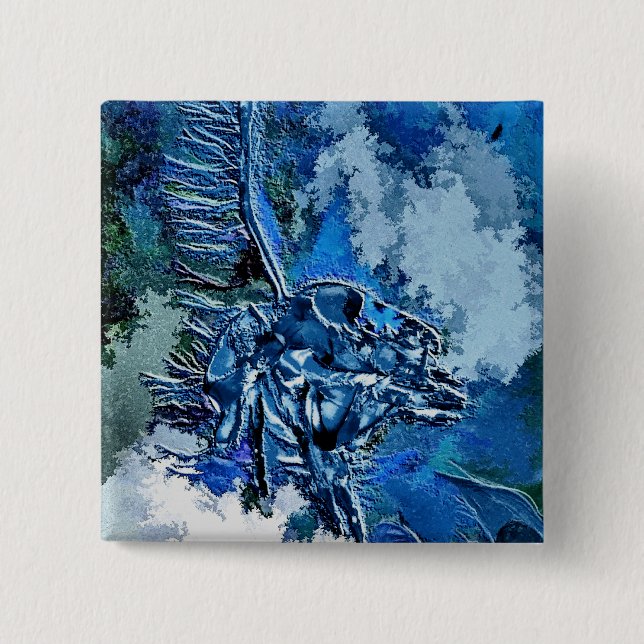 BADGE CARRÉ 5 CM EAU (Devant)