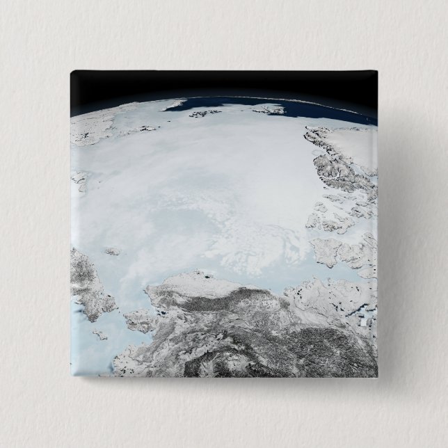 Badge Carré 5 Cm Eau arctique 2 (Devant)