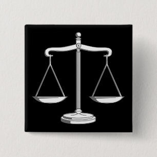 Badge Carré 5 Cm Échelles de justice   Classy