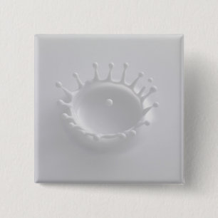 Badge Carré 5 Cm Éclaboussure de lait