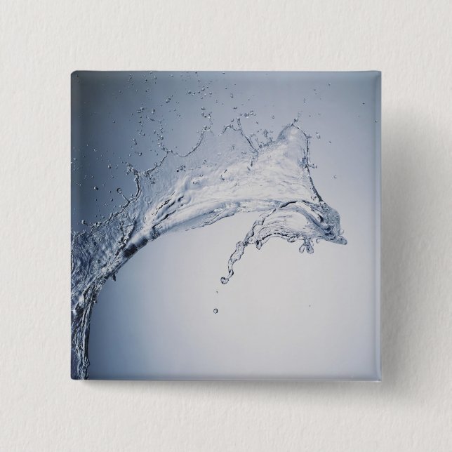 Badge Carré 5 Cm Éclaboussure de l'eau (Devant)