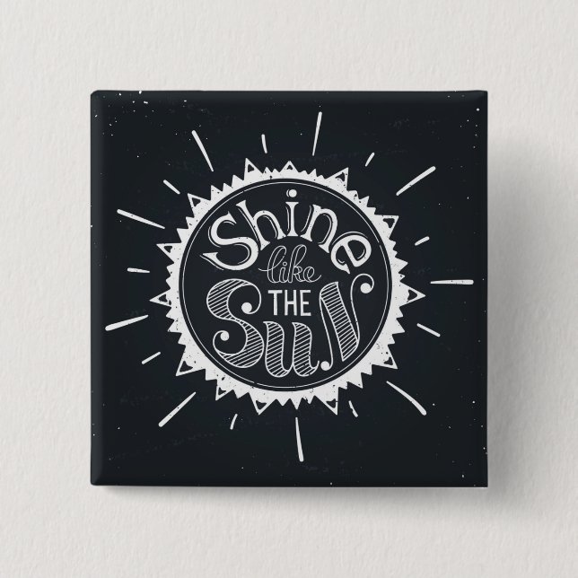 Badge Carré 5 Cm Éclat comme The Sun (Devant)