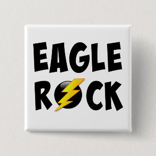 Badge Carré 5 Cm Éclat de foudre Eagle Rock