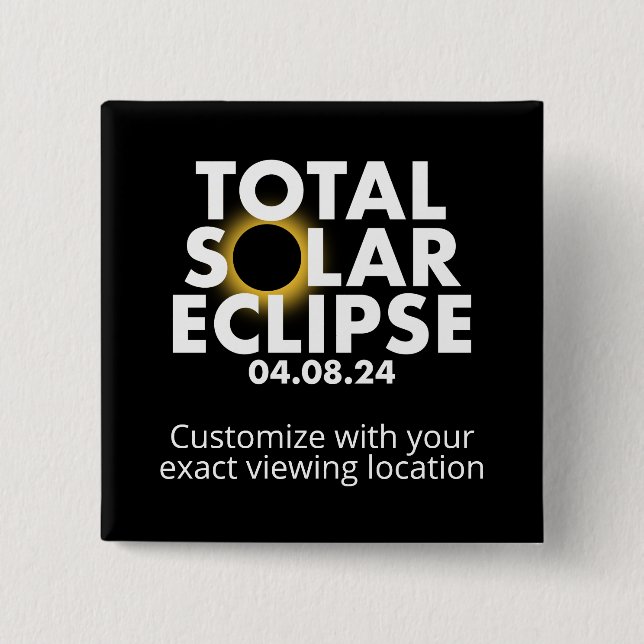 Badge Carré 5 Cm Eclipse personnalisable 2024 (Devant)