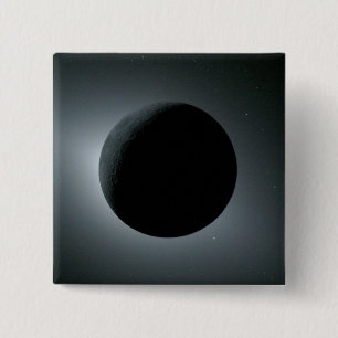 Badge Carré 5 Cm Éclipse solaire totale Artemis II