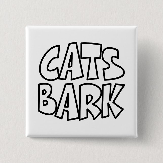 Badge Carré 5 Cm Écorce de chats (Devant)