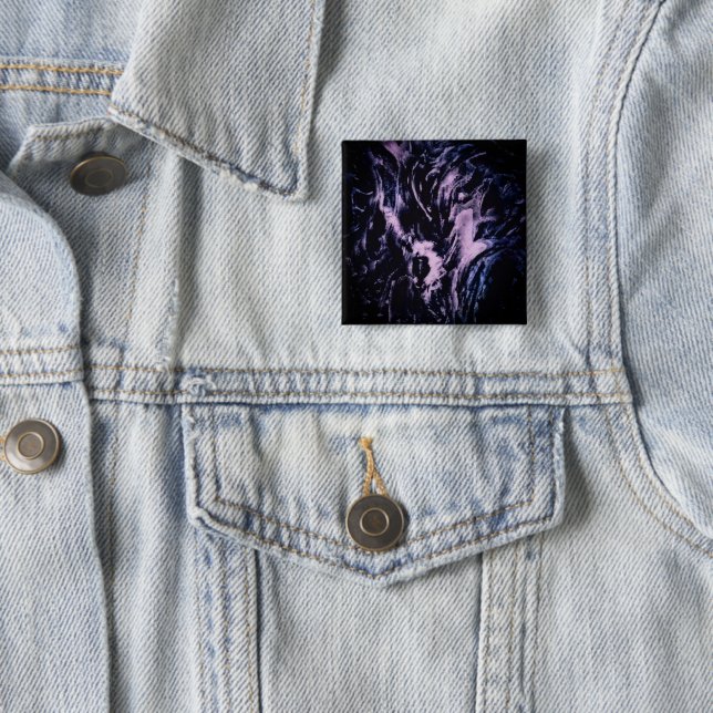 Badge Carré 5 Cm Ectoplasme (En situation)