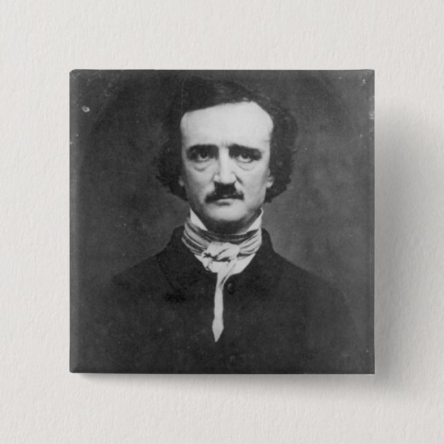 Badge Carré 5 Cm Edgar Allan Poe-1848 (Devant)