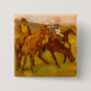 Badge Carré 5 Cm Edgar Degas avant la course