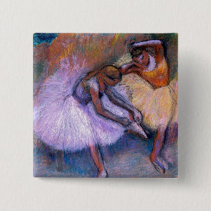 Badge Carré 5 Cm Edgar Degas - danse 1898 en pastel de ballet de