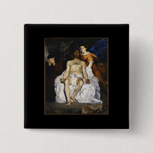 Badge Carré 5 Cm Edouard Manet - Christ mort avec les anges - 1864