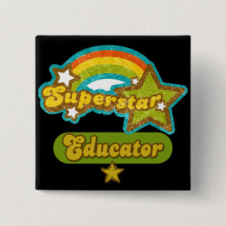 Badge Carré 5 Cm Éducateur de superstar