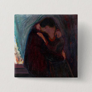 Badge Carré 5 Cm Edvard Munch - Le baiser