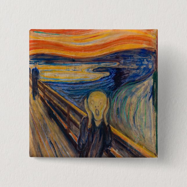 Badge Carré 5 Cm Edvard Munch - The Scream 1893 (Devant)