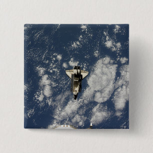 Badge Carré 5 Cm Effort de navette spatiale 10