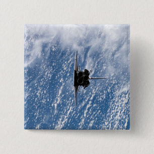Badge Carré 5 Cm Effort de navette spatiale 18