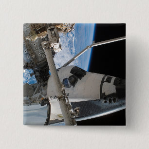 Badge Carré 5 Cm Effort de navette spatiale 23