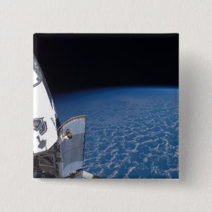 Badge Carré 5 Cm Effort de navette spatiale 24