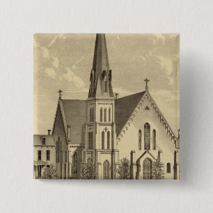 Badge Carré 5 Cm Église du Sacré-Coeur de la Liberté de l'Est