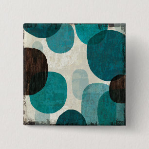 Badge Carré 5 Cm Égouttements bleus