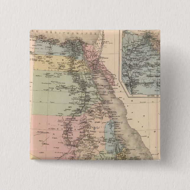 Badge Carré 5 Cm Egypte et Abyssinie (Devant)