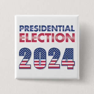 Badge Carré 5 Cm Élection présidentielle 2024