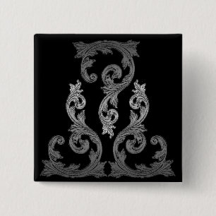 Badge Carré 5 Cm élégante conception de goth orné
