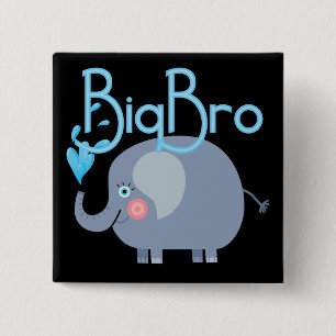 Badge Carré 5 Cm Elephant Big Bro
