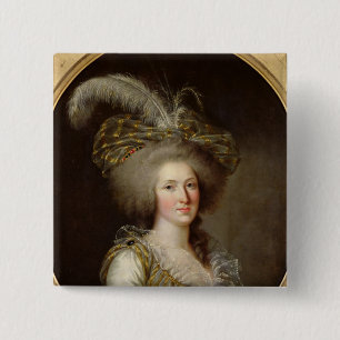 Badge Carré 5 Cm Elisabeth de la France
