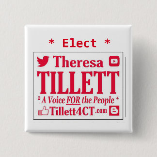 Badge Carré 5 Cm Élisez Tillett bouton carré