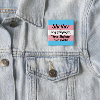 Badge Carré 5 Cm Elle/elle