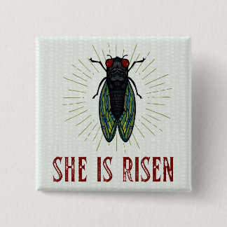 Badge Carré 5 Cm Elle Est Risquée Carte