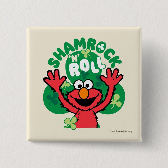 Badge Carré 5 Cm Elmo | Rouleau "N" shamrock (Devant)