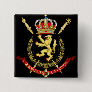Badge Carré 5 Cm emblème de la Belgique
