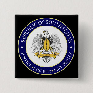 Badge Carré 5 Cm emblème du sud du soudan