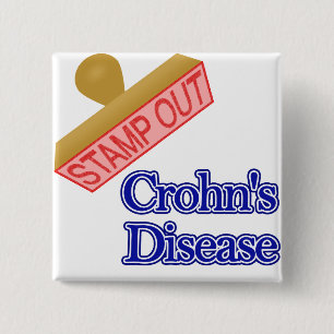 Badge Carré 5 Cm Emboutissez la maladie de Crohn