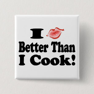 Badge Carré 5 Cm Embrasser mieux que cuisiner